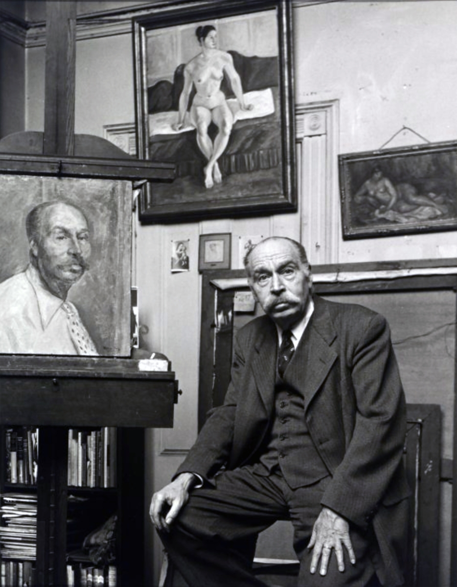 Walter-Pach-en-su-estudio.-Anos-cincuenta