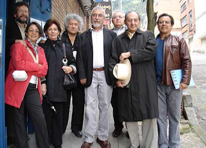 Poetas en Bogotá, Eduardo Lizalde, Antonio del toro, JM. Roca, Santiago Mutis, Eduardo Langagne y sus esposas